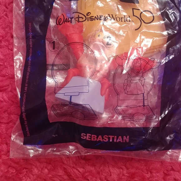4/$15 🌻 NWT Disney 50th Celebration McDonalds Toy- #10 Sebastian Little Mermaid - Picture 2 of 5